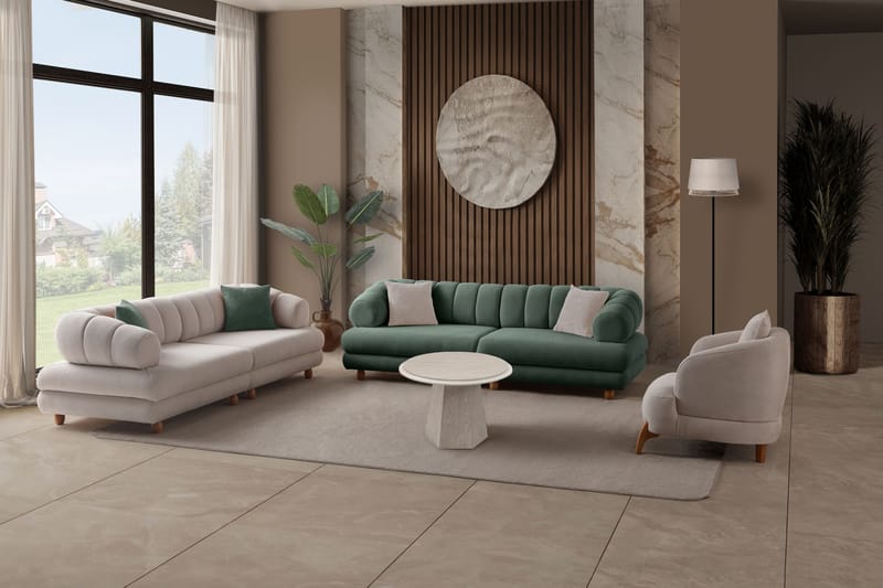 3-seters sofa Atelier Del Sofa Gloria (240 x 80 x 95 cm) Grønn - Grønn - Møbler - Sofaer - Sofa 3 seter