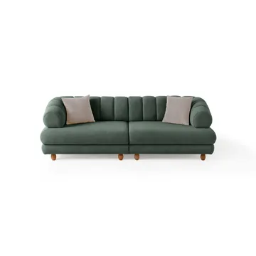 3-seters sofa Atelier Del Sofa Gloria (240 x 80 x 95 cm) Grønn - Grønn - Møbler - Sofaer - Sofa 3 seter