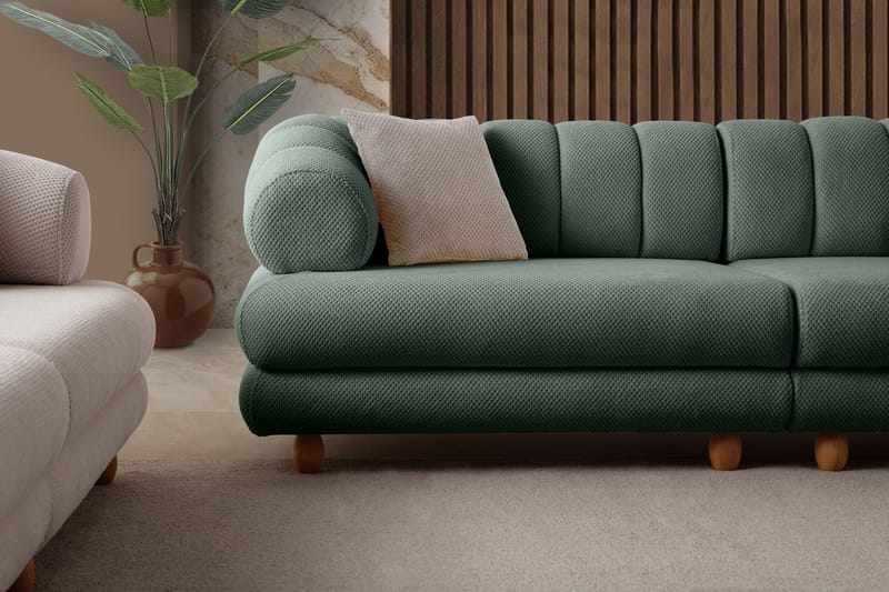 3-seters sofa Atelier Del Sofa Gloria (240 x 80 x 95 cm) Grønn - Grønn - Møbler - Sofaer - Sofa 3 seter