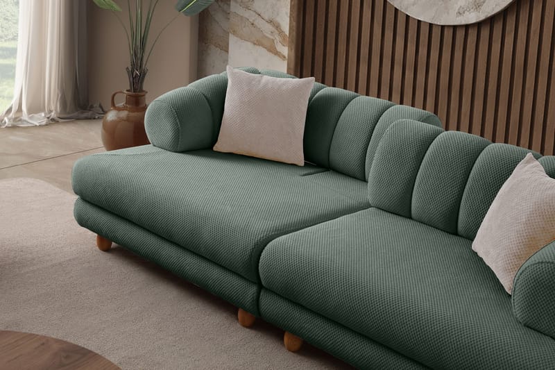 3-seters sofa Atelier Del Sofa Gloria (240 x 80 x 95 cm) Grønn - Grønn - Møbler - Sofaer - Sofa 3 seter