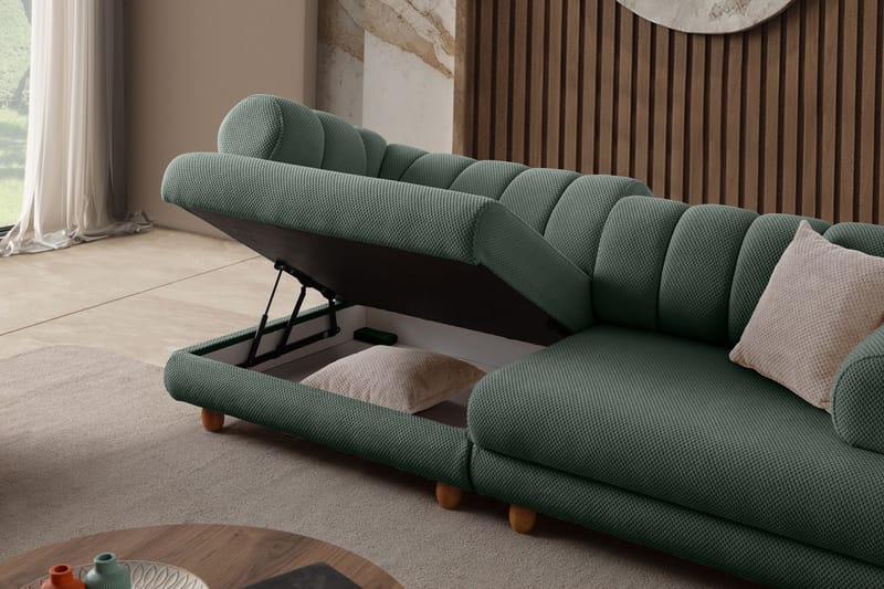 3-seters sofa Atelier Del Sofa Gloria (240 x 80 x 95 cm) Grønn - Grønn - Møbler - Sofaer - Sofa 3 seter