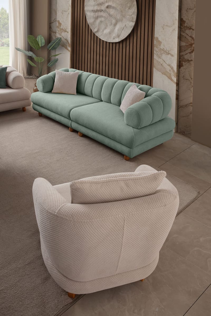 3-seters sofa Atelier Del Sofa Gloria (240 x 80 x 95 cm) Sea Green - Sea Green - Møbler - Sofaer - Sofa 3 seter