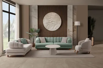3-seters sofa Atelier Del Sofa Gloria (240 x 80 x 95 cm) Sea Green - Sea Green - Møbler - Sofaer - Sofa 3 seter