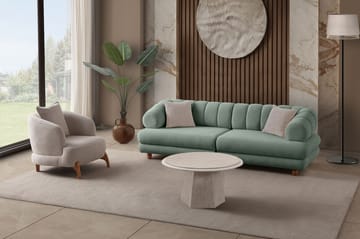 3-seters sofa Atelier Del Sofa Gloria (240 x 80 x 95 cm) Sea Green - Sea Green - Møbler - Sofaer - Sofa 3 seter