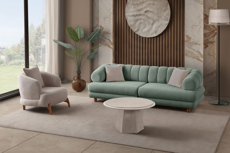 3-seters sofa Atelier Del Sofa Gloria (240 x 80 x 95 cm) Sea Green - Sea Green - Møbler - Sofaer - Sofa 3 seter