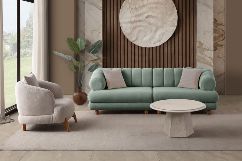 3-seters sofa Atelier Del Sofa Gloria (240 x 80 x 95 cm) Sea Green - Sea Green - Møbler - Sofaer - Sofa 3 seter