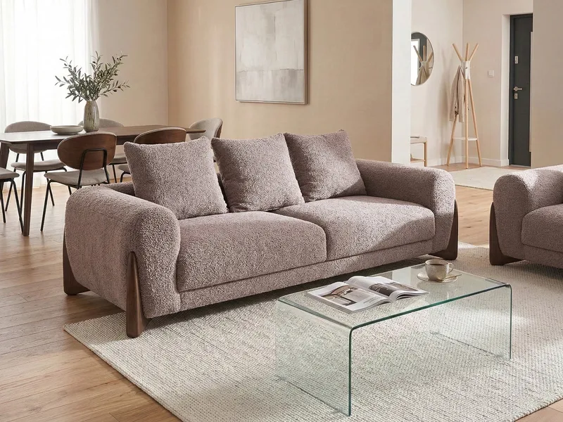 3-seters sofa Vinliden - Mørkebrun, brun - Møbler - Sofaer - Sofa 3 seter