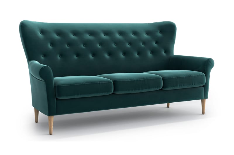Amely 3-seters sofa - Turkis - Møbler - Sofaer - Sofa 3 seter