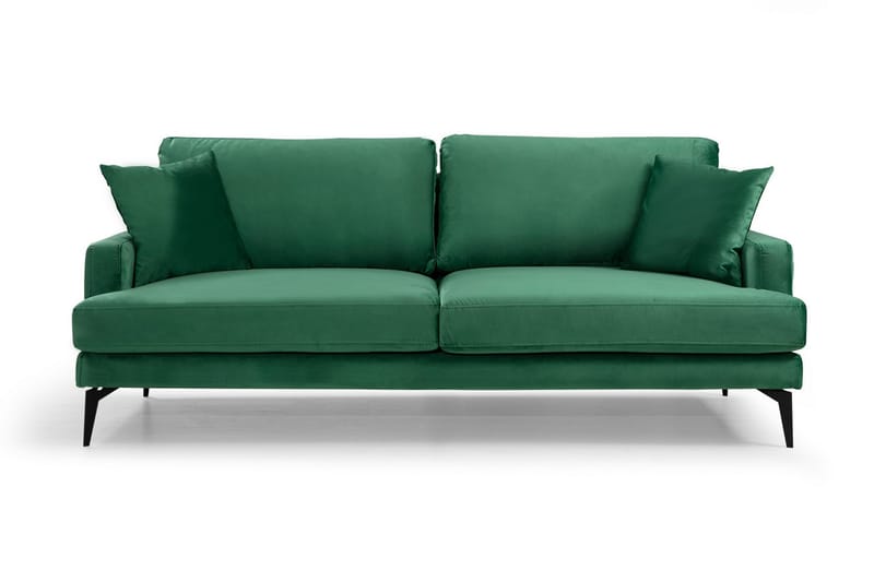 Andary 3-seters Sofa - Grønn/Svart - Sofa 3 seter