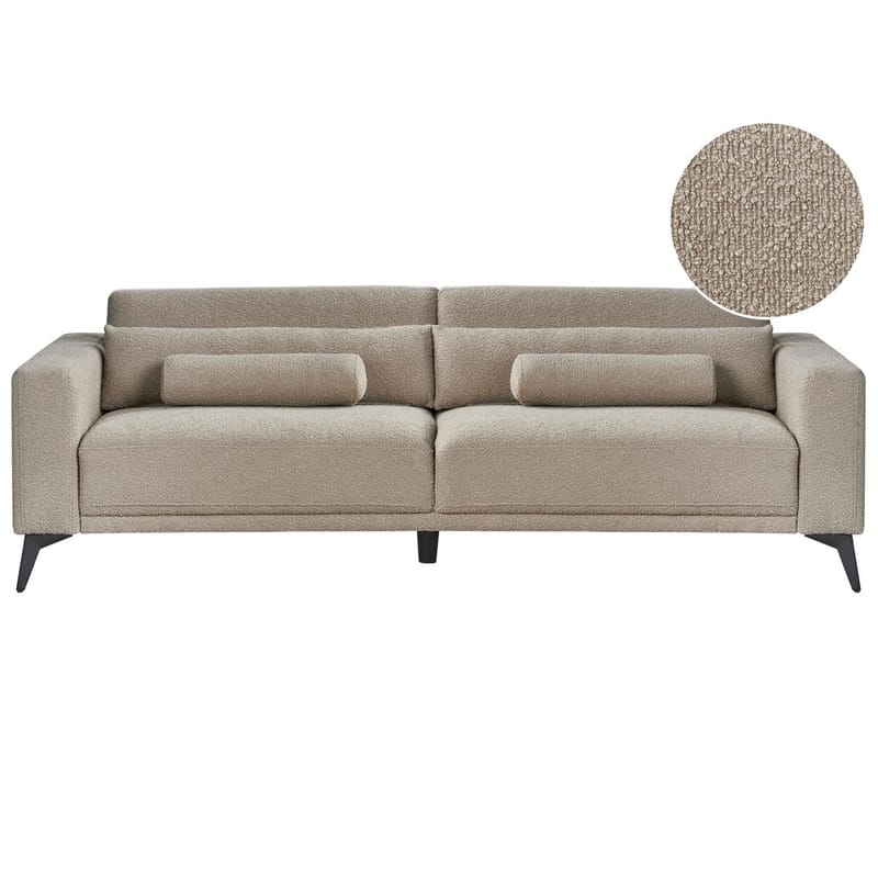 3-seters sofa Ange - Beige, svart/Bouclé - Møbler - Sofaer - Sofa 3 seter