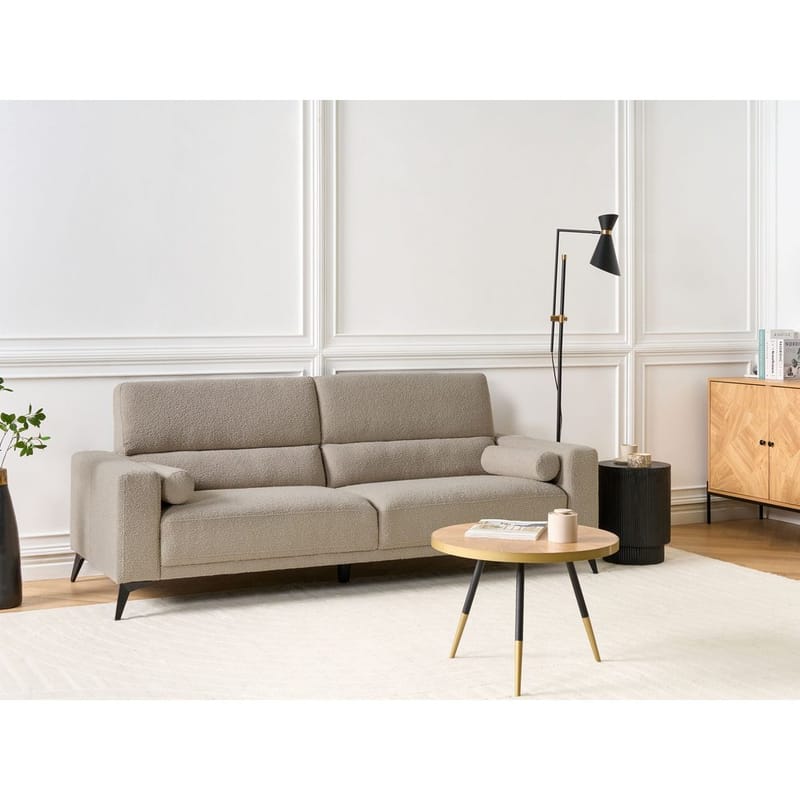 3-seters sofa Ange - Beige, svart/Bouclé - Møbler - Sofaer - Sofa 3 seter