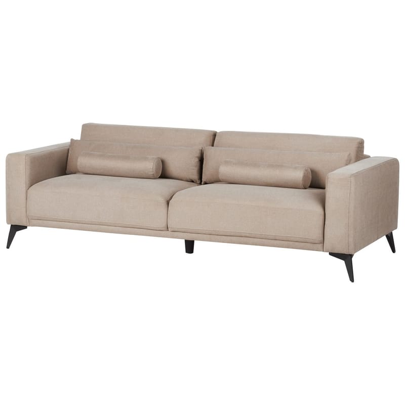 3-seters sofa Ange - Beige, svart/Polyester - Møbler - Sofaer - Sofa 3 seter