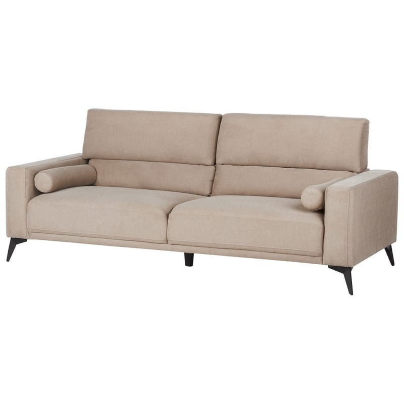 3-seters sofa Ange - Beige, svart/Polyester - Møbler - Sofaer - Sofa 3 seter