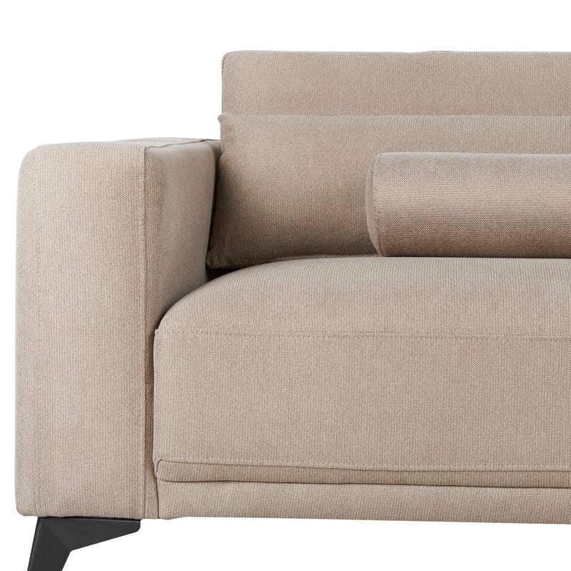 3-seters sofa Ange - Beige, svart/Polyester - Møbler - Sofaer - Sofa 3 seter