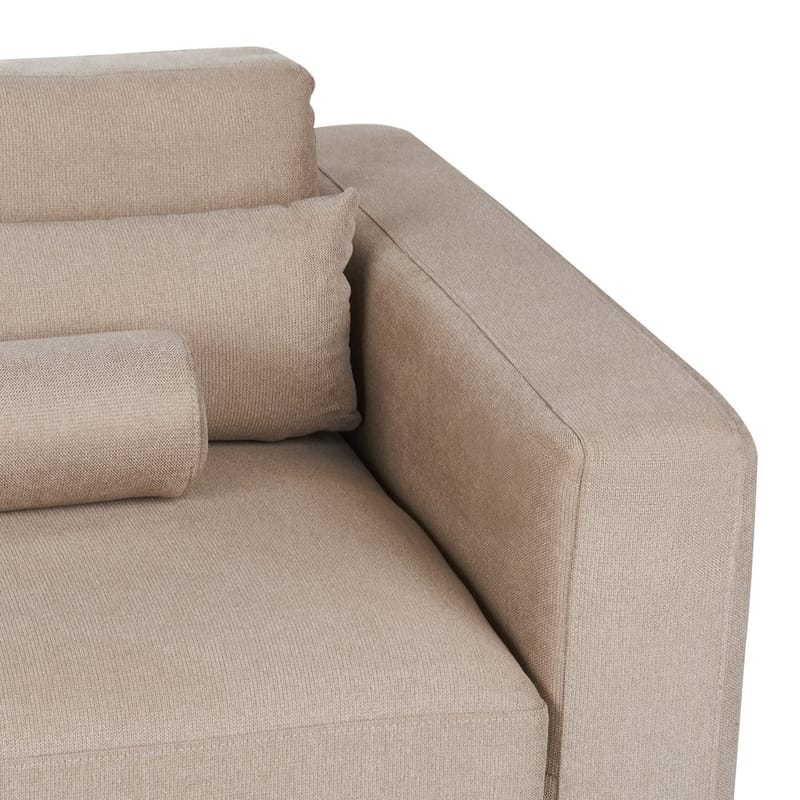 3-seters sofa Ange - Beige, svart/Polyester - Møbler - Sofaer - Sofa 3 seter