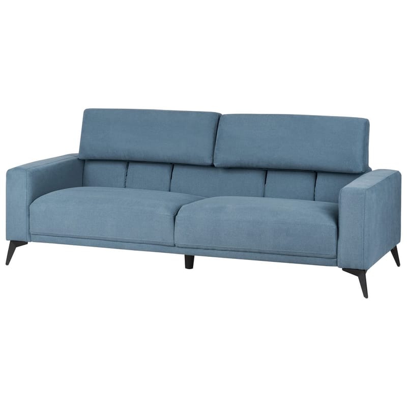 3-seters sofa Ange - Blå, Svart/Polyester - Møbler - Sofaer - Sofa 3 seter