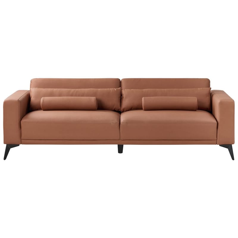 3-seters sofa Ange - Brun, Svart/Vegansk økologisk kunstlær - Møbler - Sofaer - Sofa 3 seter