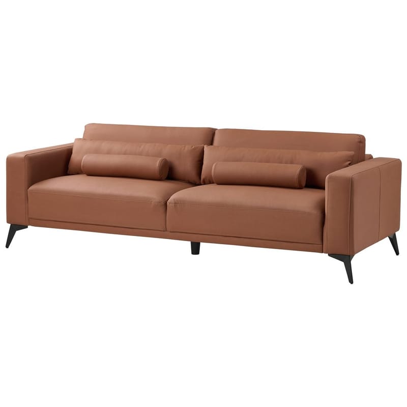 3-seters sofa Ange - Brun, Svart/Vegansk økologisk kunstlær - Møbler - Sofaer - Sofa 3 seter