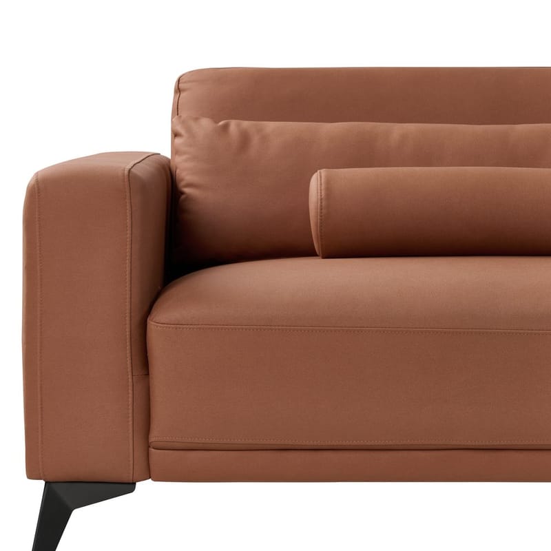 3-seters sofa Ange - Brun, Svart/Vegansk økologisk kunstlær - Møbler - Sofaer - Sofa 3 seter