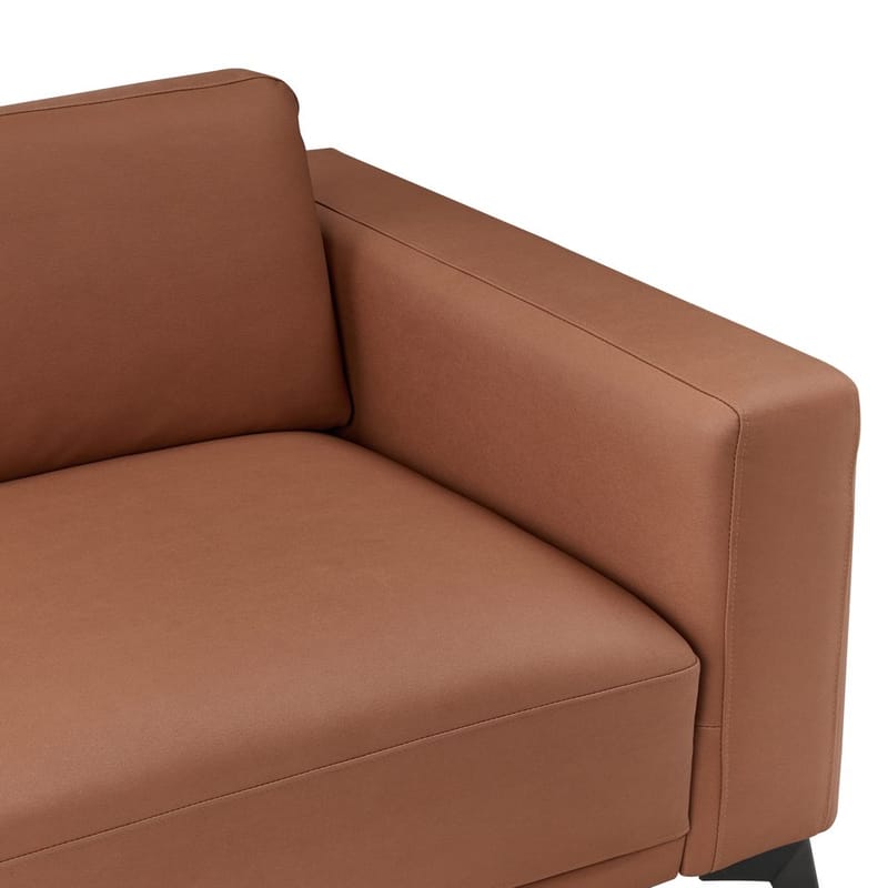 3-seters sofa Ange - Brun, Svart/Vegansk økologisk kunstlær - Møbler - Sofaer - Sofa 3 seter