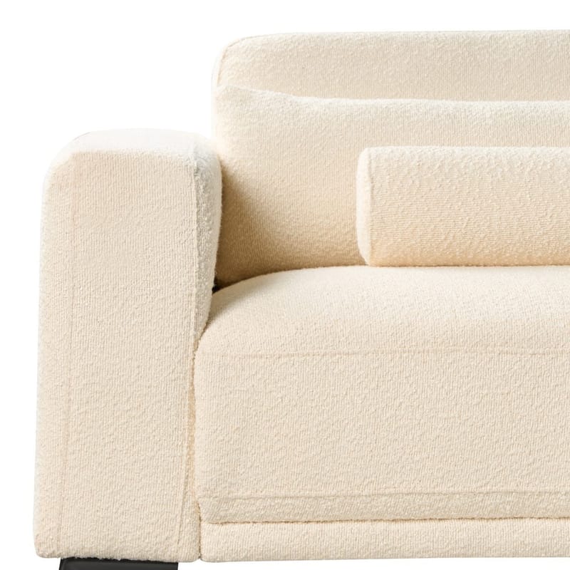 3-seters sofa Ange - Hvit, Svart/Bouclé - Møbler - Sofaer - Sofa 3 seter