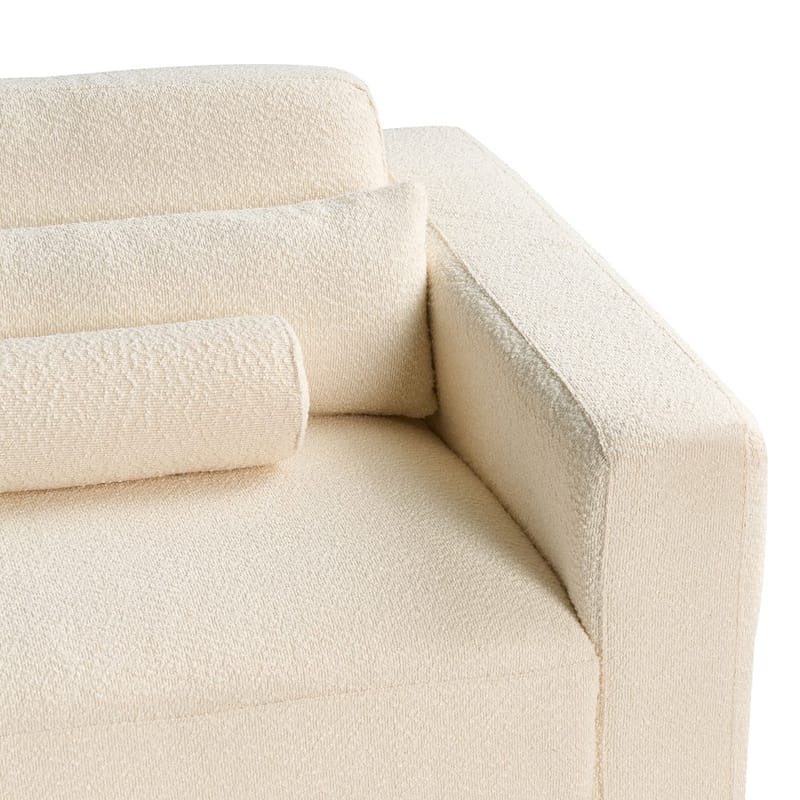 3-seters sofa Ange - Hvit, Svart/Bouclé - Møbler - Sofaer - Sofa 3 seter