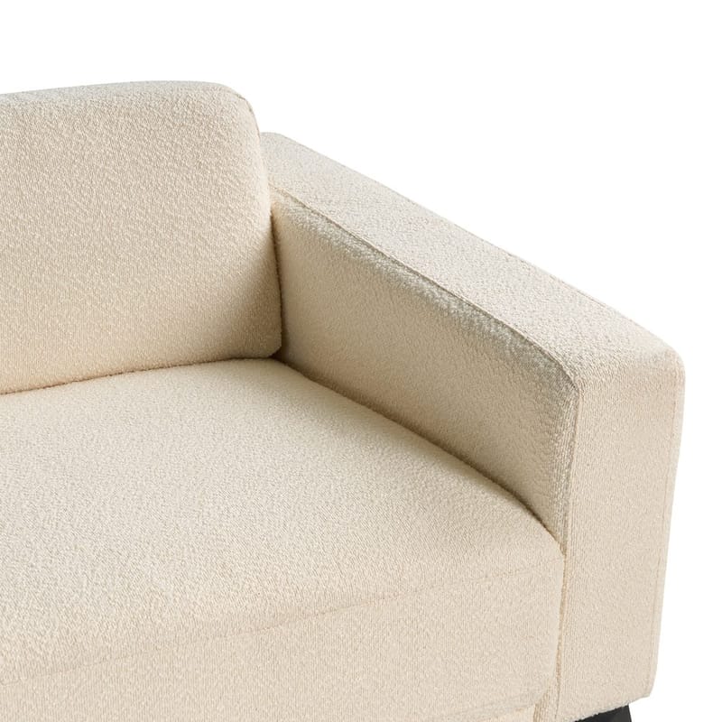 3-seters sofa Ange - Hvit, Svart/Bouclé - Møbler - Sofaer - Sofa 3 seter