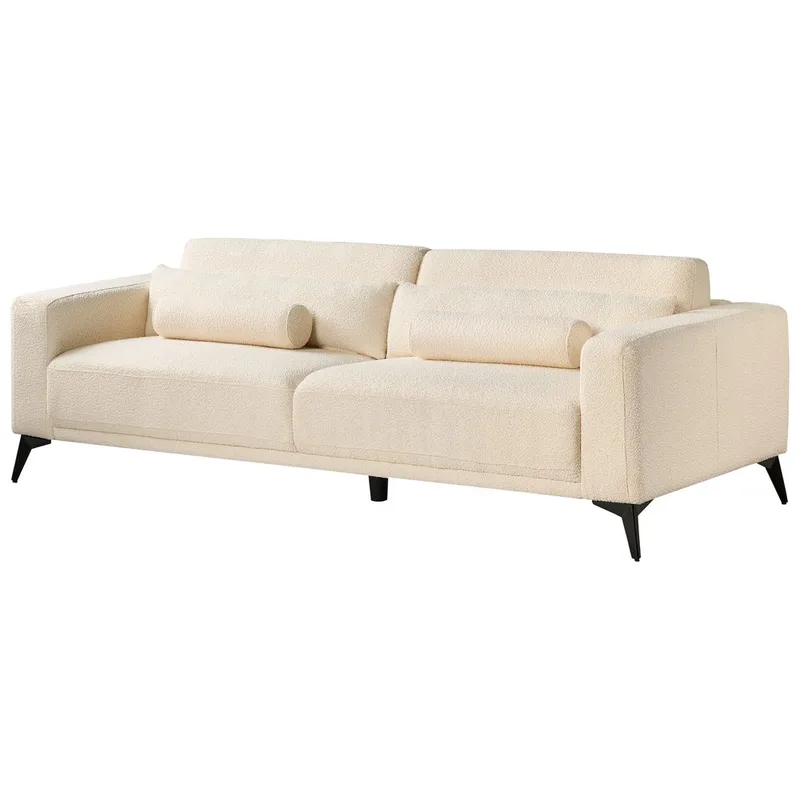 3-seters sofa Ange - Hvit, Svart/Bouclé - Møbler - Sofaer - Sofa 3 seter