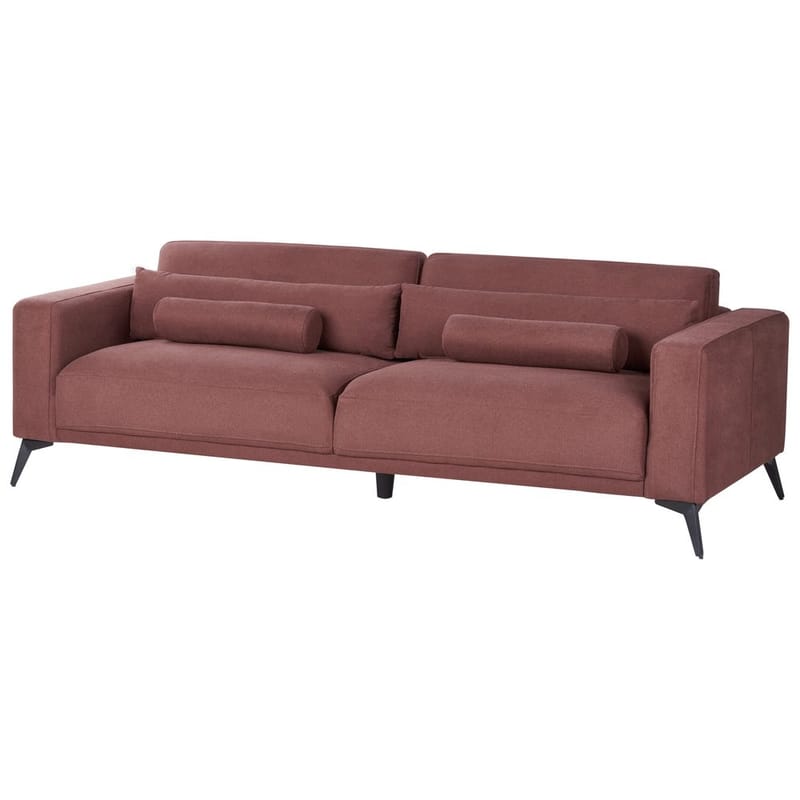3-seters sofa Ange - Rød, Svart/Polyester - Møbler - Sofaer - Sofa 3 seter