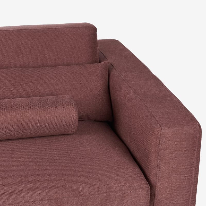 3-seters sofa Ange - Rød, Svart/Polyester - Møbler - Sofaer - Sofa 3 seter