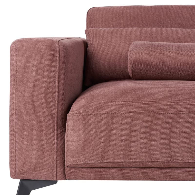 3-seters sofa Ange - Rød, Svart/Polyester - Møbler - Sofaer - Sofa 3 seter