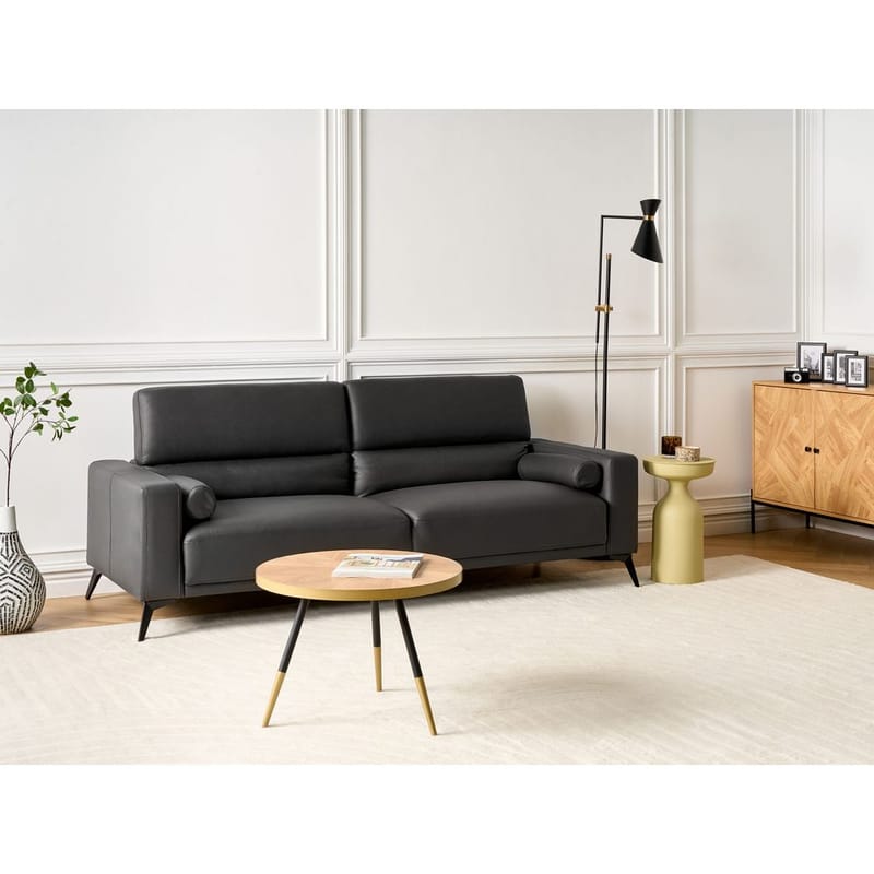 3-seters sofa Ange - Svart/Kunstlær - Møbler - Sofaer - Sofa 3 seter
