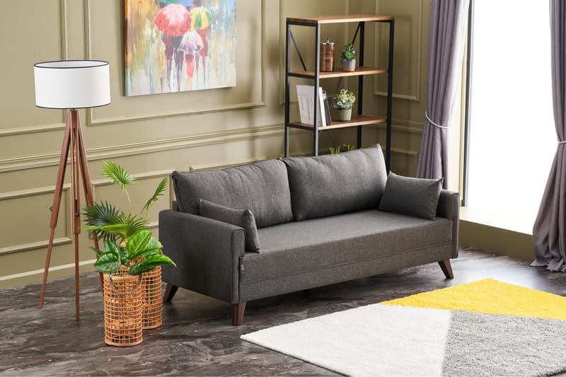 Antigua 3-seters Sofa - Anstrasitt/Natur - Møbler - Sofaer - Sofa 3 seter
