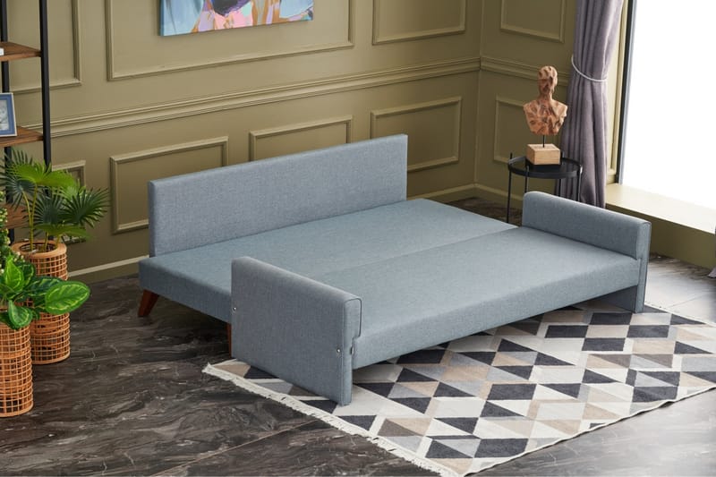 Antigua 3-seters Sofa - Blå/Brun - Møbler - Sofaer - Sofa 3 seter