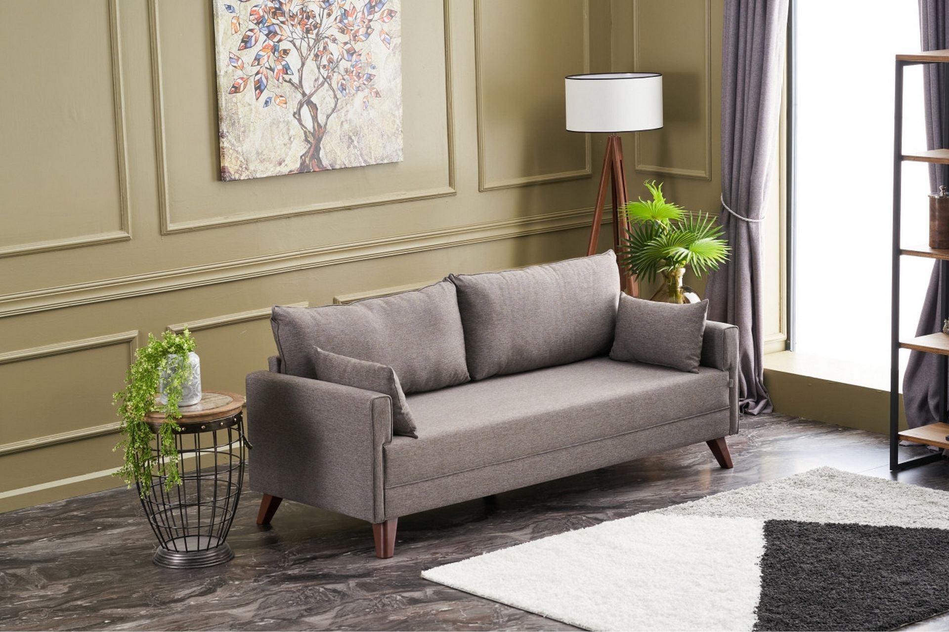 Antigua 3-seters Sofa - Brun/Natur - Møbler - Sofaer - Sofa 3 seter