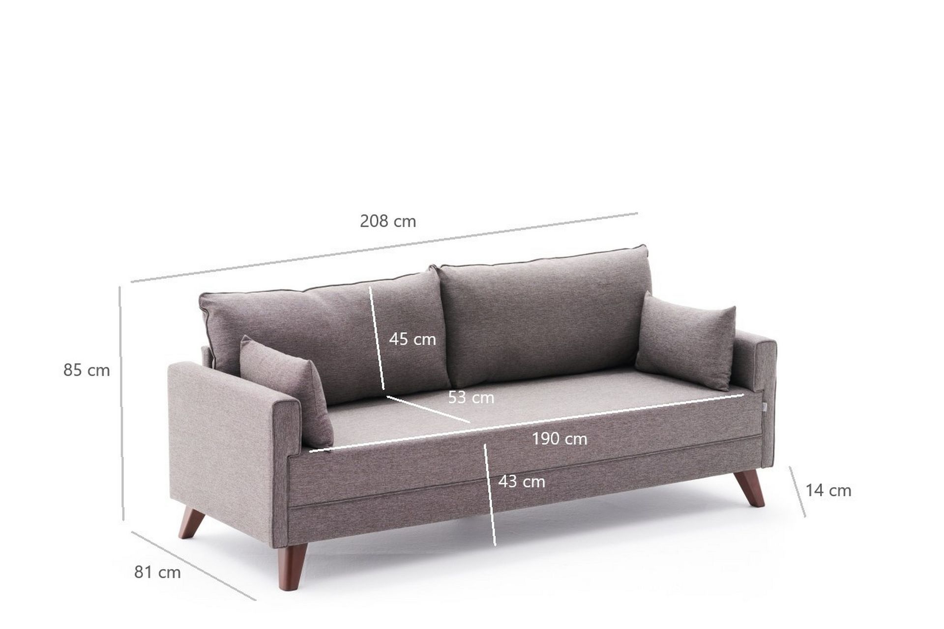 Antigua 3-seters Sofa - Brun/Natur - Møbler - Sofaer - Sofa 3 seter
