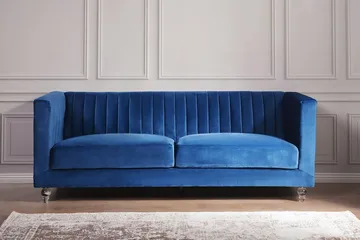 Arvika Sofa 2-4 Seter - Blå - Møbler - Sofaer - Sofa 3 seter