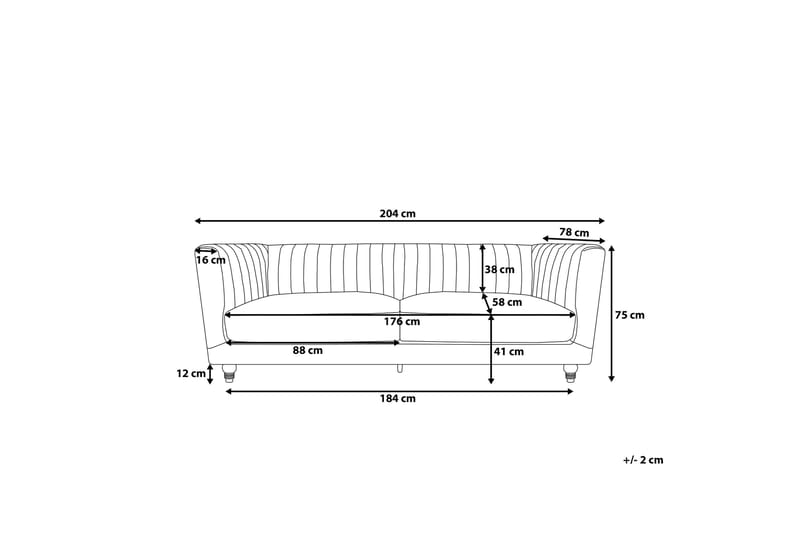 Arvika Sofa 2-4 Seter - Grønn - Sofa 3 seter