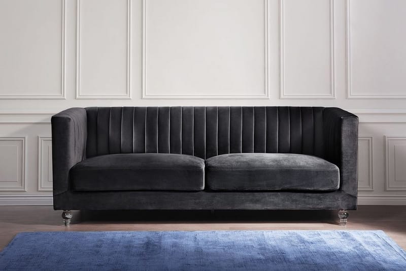 Arvika Sofa 2-4 Seter - Svart - Møbler - Sofaer - Sofa 3 seter