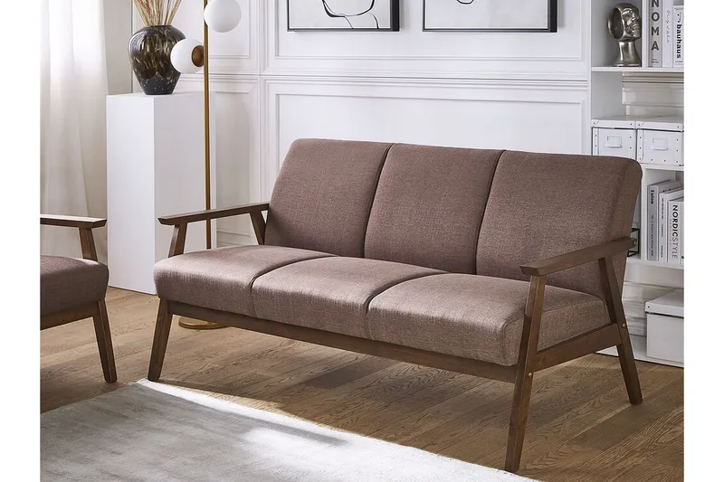 Asnes 3-seters Sofa - Brun - Møbler - Sofaer - Sofa 3 seter