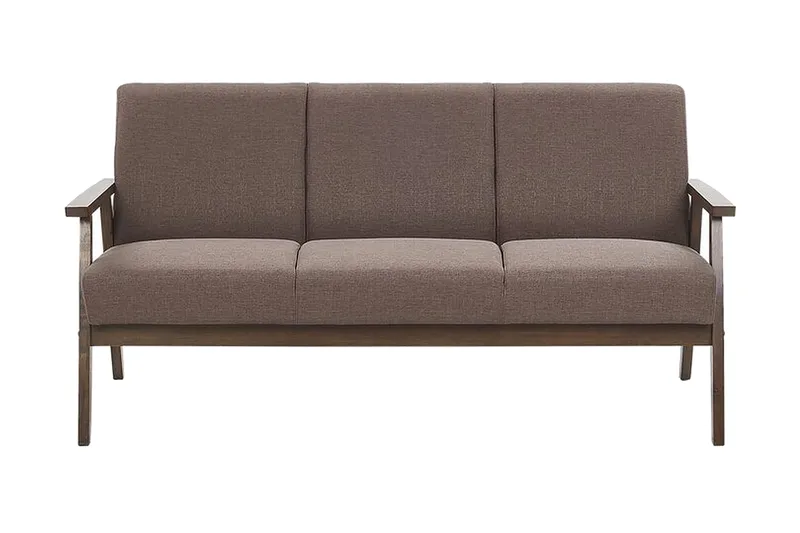 Asnes 3-seters Sofa, Brun