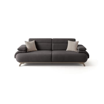3-seters sofa Atelier Del Sofa Bonjo Silver (246 x 81 x 97 cm) Antrasitt - Antrasitt - Møbler - Sofaer - Sofa 3 seter