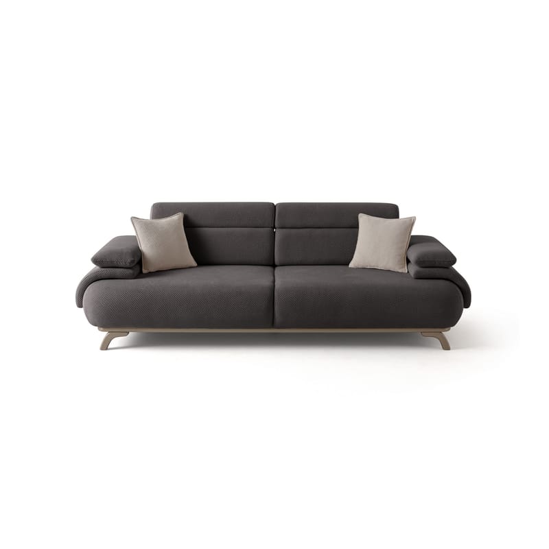 3-seters sofa Atelier Del Sofa Bonjo Silver (246 x 81 x 97 cm) Antrasitt - Antrasitt - Møbler - Sofaer - Sofa 3 seter