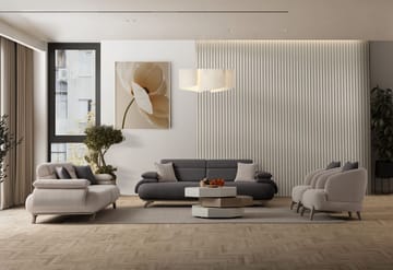 3-seters sofa Atelier Del Sofa Bonjo Silver (246 x 81 x 97 cm) Antrasitt - Antrasitt - Møbler - Sofaer - Sofa 3 seter