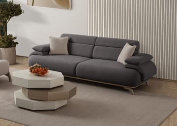 3-seters sofa Atelier Del Sofa Bonjo Silver (246 x 81 x 97 cm) Antrasitt - Antrasitt - Møbler - Sofaer - Sofa 3 seter