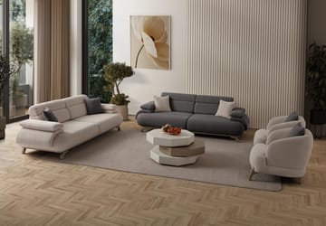 3-seters sofa Atelier Del Sofa Bonjo Silver (246 x 81 x 97 cm) Antrasitt - Antrasitt - Møbler - Sofaer - Sofa 3 seter