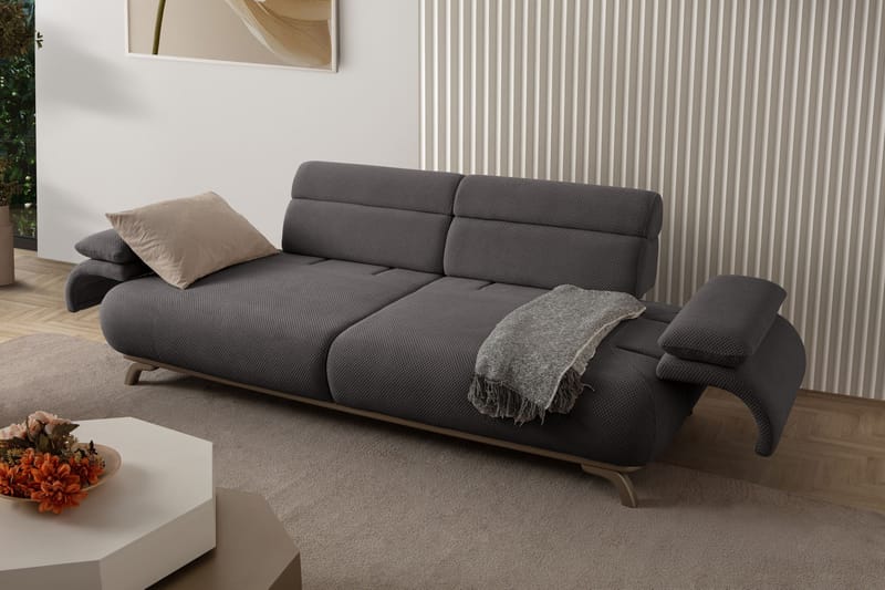 3-seters sofa Atelier Del Sofa Bonjo Silver (246 x 81 x 97 cm) Antrasitt - Antrasitt - Møbler - Sofaer - Sofa 3 seter