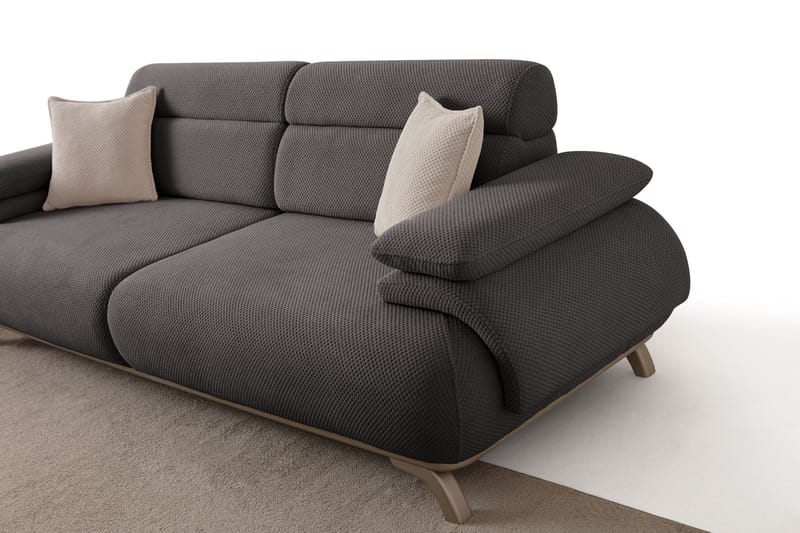 3-seters sofa Atelier Del Sofa Bonjo Silver (246 x 81 x 97 cm) Antrasitt - Antrasitt - Møbler - Sofaer - Sofa 3 seter