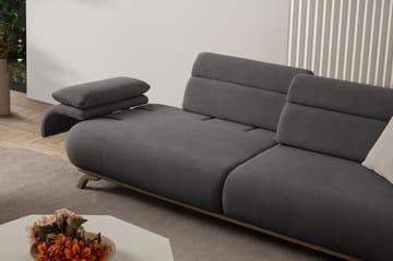 3-seters sofa Atelier Del Sofa Bonjo Silver (246 x 81 x 97 cm) Antrasitt - Antrasitt - Møbler - Sofaer - Sofa 3 seter
