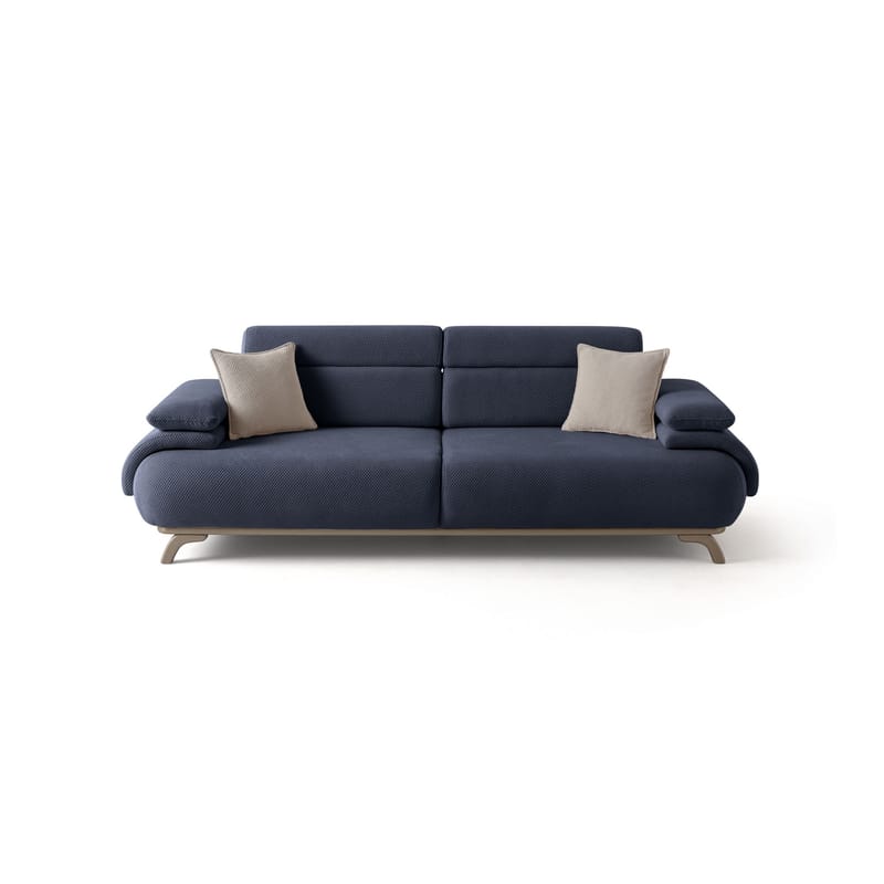 3-seters sofa Atelier Del Sofa Bonjo Silver (246 x 81 x 97 cm) Navy Blue - Marineblå - Møbler - Sofaer - Sofa 3 seter